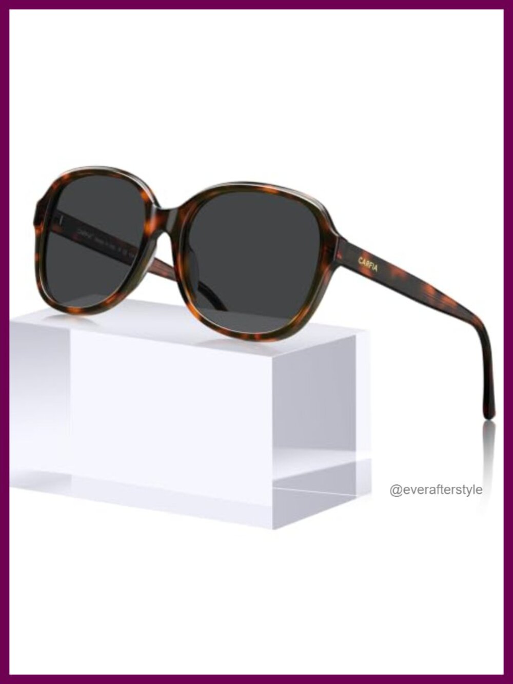 Polarized Acetate Sunglasses Women UV Protection Retro Square Full Frame